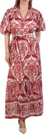 Farm Rio Farm RIO - Jurken > Damesjurken > Maxi Jurken - Dames - Maxi kleedjes - Rood - S - Kleedjes