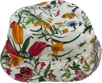 Gucci Pre-owned Printed Twill Bucket Hat - Dames - Vintage Accessoires - Veelkleurig - ONE Size - Katoen - Vintage