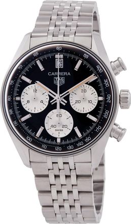 Tag Heuer Pre-owned Tag Heuer Carrera Chronograph Black Dial Mens Watch CBS2210.BA0048