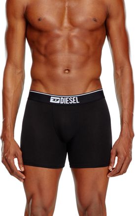 Diesel Three-pack of plain long boxer briefs - Boxer briefs - Man - Black