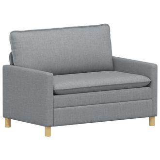 vidaXL Sof&aacute; 2 Plaza Gris Claro 126 X 81 X 87,5 Cm Tela Vidaxl