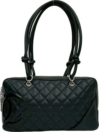Chanel Black Leather Boston Bag (Pre-Owned)
