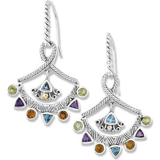 Samuel B. Multistone Fan Drop Earrings in Silver/Multi Stone at Nordstrom Rack