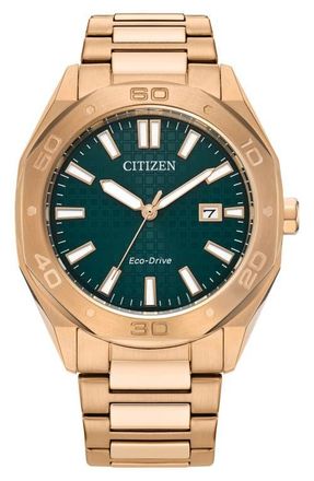 Citizen Sport Casual Odyn Bracelet Watch, 41mm in Rose Gold-Tone at Nordstrom