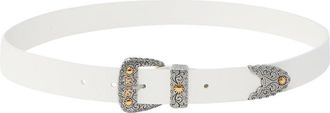 Pinko White Logo Buckle Belt