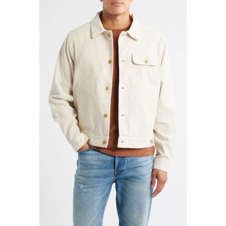 Schott NYC Cotton Corduroy Trucker Jacket in Off White at Nordstrom Rack, Size Small
