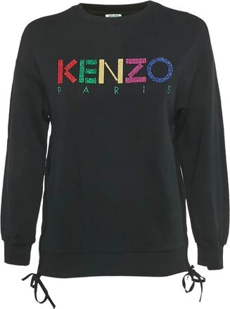 Kenzo Felpa con logo e zip - Nero