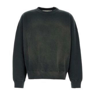 Golden Goose Sweatshirts, male, Gray, L, Faded-effect Sweatshirt