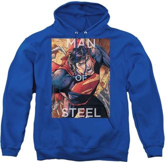 Gildan Superman Flight Of Steel Adult Pull Over Hoodie / Hooded Sweatshirt