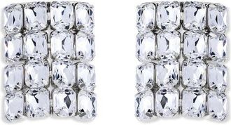 Area Crystal Pav&eacute; Earrings in Clear Crystal/Silver at Nordstrom
