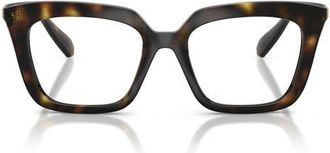 Swarovski 51mm Square Optical Glasses in Havana/Demo Lens at Nordstrom