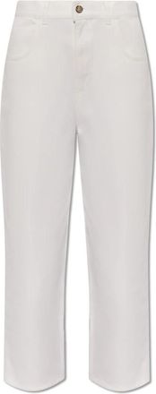 Moncler High-rise Jeans - Dames - Regular Fit Jeans - Wit - 2XS - Katoen - Jeans