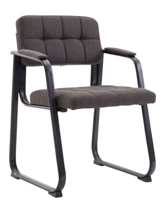 Clp Silla con patas de metal y asiento en Tela Gris oscuro