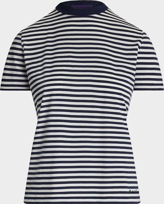 Ralph Lauren Collection Hallie Striped Cotton T-Shirt