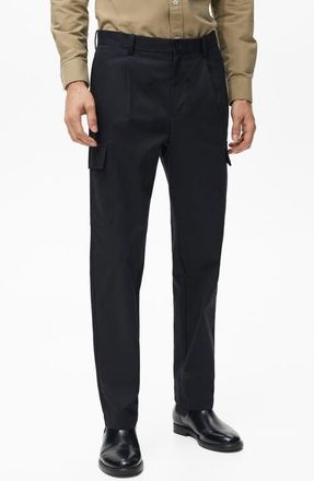 Mango Regular Fit Cargo Pants in Navy at Nordstrom, Size 30