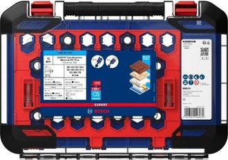 Bosch 15x Set Universal De Sierras De Corona Expert Construction Material Pc Plus (para Madera Blanda, Aglomerado, &Oslash; 20, 22, 25, 32, 35, 40, 44, 51, 60, 68,