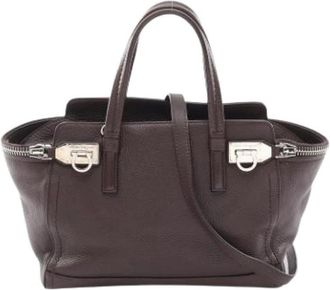 Ferragamo Pre-owned Handbag - Dames - Vintage Handtas - Bruin - ONE Size - Leer - Vintage