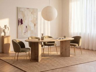 Vente-Unique Tavolo da pranzo 8 persone Naturale chiaro - TOPANIA