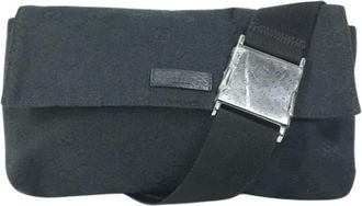 Gucci Pre-owned Cross Body Bags, male, Black, Size: ONE SIZE Pre-owned Canvas gucci-bags