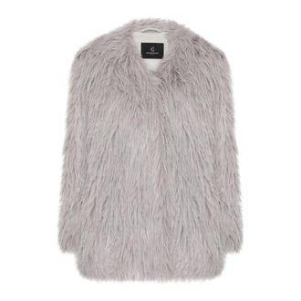 Bruuns Bazaar Faux Fur & Shearling Jackets, female, Gray, XS, Statement Shearling Winter Coat