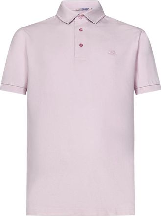 Etro Roze Poloshirt Elegant Logo Borduurwerk - Heren - Polos - Roze - M - Katoen - Tops