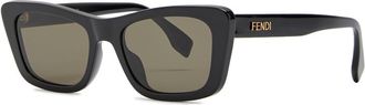 Fendi Cat-eye Sunglasses - Black - One Size