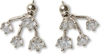 Panconesi Rhodium-Plated Brass Zircon Earrings