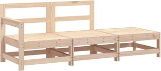 vidaXL Juego De Muebles De Jard&iacute;n 3 Piezas Madera Maciza De Pino Vidaxl