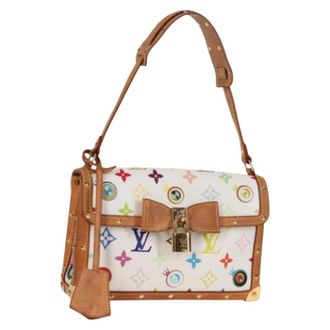 Louis Vuitton Tweedehands Canvas handtassen - Dames - Pre-owned - Wit - Maat: ONE Size Leer