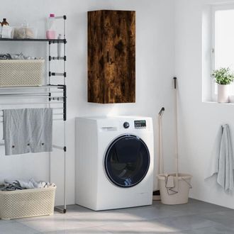 vidaXL Armario De Pared Roble Ahumado 34,5x34x90 Cm Vidaxl