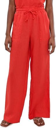 Splendid Stella Linen Paprbag Pants Womens Clothing Scarlet : LG (Womens 10-12) 31