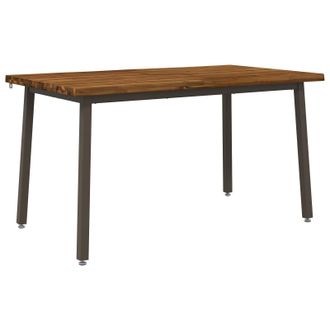 vidaXL 120 X 90 X 75 Cm Legno Di Acacia Massello Naturale E Caff&egrave; Vidaxl