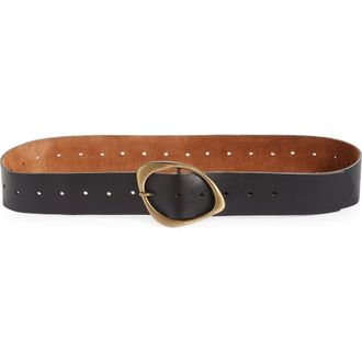 ADA Luxe Leather Belt in Black at Nordstrom
