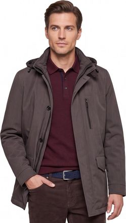 Bugatti winterjas bruin afneembare capuchon polyester