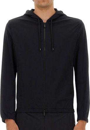 HUGO BOSS Black Solid Hood Jacket