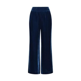 Maliparmi Pantal&oacute;n Velvet Flow - Trousers - Mujer - Azul - 2XL
