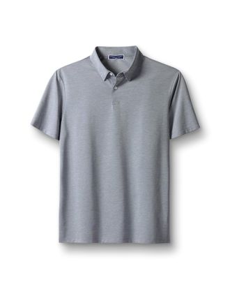 CHARLES TYRWHITT Performance Jersey Cotton Polo - Flint Grey Size Large by Charles Tyrwhitt