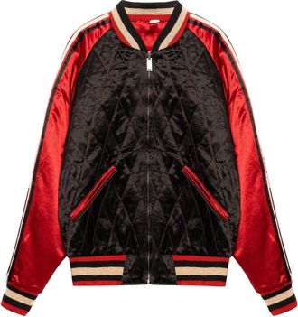 Gucci Reversible Acetate Bomber Jacket Black Red 538282-ZAAJ3-1049