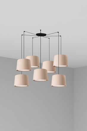 Faro Barcelona Faro Samba Suspensi&oacute;n Suspensi&oacute;n Negro,beige L&aacute;mpara Colgante 7 Luces