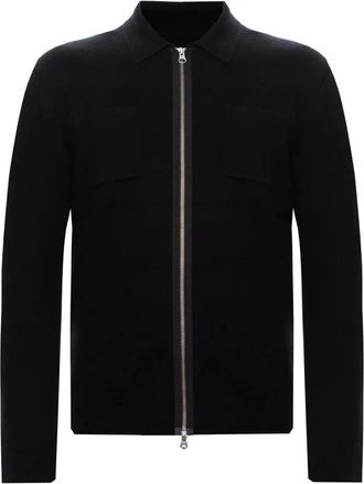 Sams&oslash;e & Sams&oslash;e Guna Zip Cardigan - Heren - Vesten - Zwart - S - Polyester - Truien & Vesten
