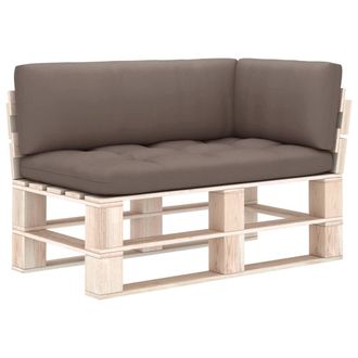 vidaXL Cuscini Per Pallet 3 Pz Tortora In Tessuto Vidaxl