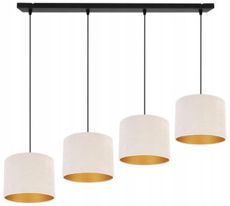OEM Elegante L&aacute;mpara Colgante Pantalla De Terciopelo Dorado Selecci&oacute;n