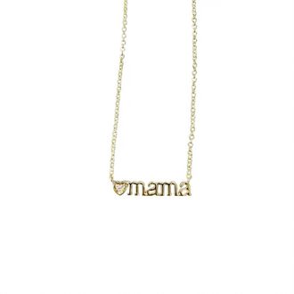 Gemelli Womens Mama Necklace In Gold