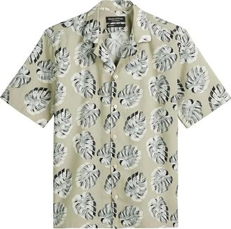 Marc O'Polo leaf-print short-sleeve shirt - Green