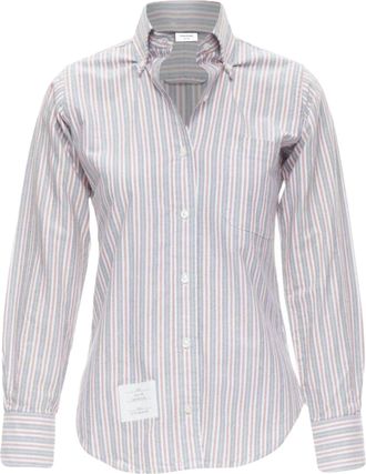 Thom Browne 2009 Signature grey red stripe cotton slim fit shirt US0