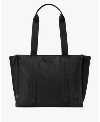 Kate Spade New York Womens Kip Ksnyl Large Tote - Black Nylon - One Size