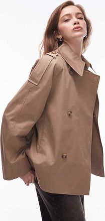 & Other Stories Trench taglio corto beige con spalle accentuate-Neutro
