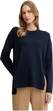 Benetton Jersey de cuello redondo - Knitwear - Mujer - Azul - XS