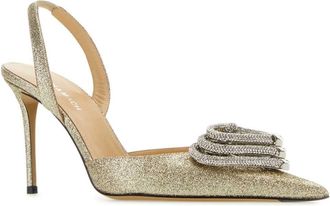 Mach & Mach Womens Mach&mach Tacco Pump Gold Fabric