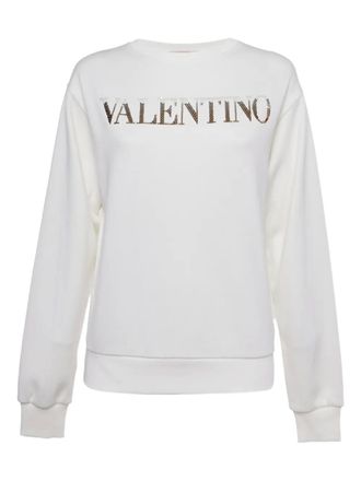 Valentino sequin-logo sweater - White